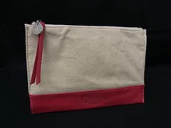 ■美品■ Chloe クロエ キャンバス×レザー ポーチ マルチケース 小物入れ レディース ベージュ系×ピンク系 DP1987のサムネイル
