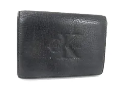 Calvin Klein カルバンクライン レザー カード入れ 名刺入れ パスケース 定期入れ メンズ ブラック系 DP2215のサムネイル
