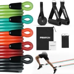 PROIRON トレーニングチューブ 筋トレ ゴムバンド パンプアップ チューブ ちゅーぶチューブ exercise band resistance band for men 胸筋 チューブ 高負荷 自宅 筋トレJuのサムネイル