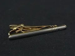 ■美品■ YVESSAINTLAURENT イヴサンローラン ネクタイピン タイクリップ アクセサリー メンズ ゴールド系×シルバー系 DP1678のサムネイル