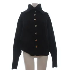 ザラ ZARA ニットジャケット 長袖 ビッグカラー 黒 ブラック S ■OOMのサムネイル