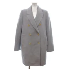 ザラ ベーシック ZARA BASIC コート ダブル ミドル丈 水色 ブルー系 S ■OOMのサムネイル