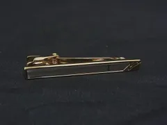 ■美品■ YVESSAINTLAURENT イヴサンローラン ネクタイピン タイクリップ アクセサリー 紳士 メンズ ゴールド系×シルバー系 DP1407のサムネイル