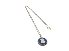 WEDGWOOD ウェッジウッド ジャスパー カメオ ネックレス ペンダント アクセサリー レディース シルバー系×ブルー系 DP1542のサムネイル