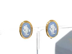 WEDGWOOD ウェッジウッド ジャスパー カメオ クリップ式 イヤリング アクセサリー レディース ブルー系×ゴールド系 DP1153のサムネイル