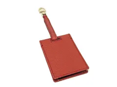 ■美品■ Salvatore Ferragamo フェラガモ ガンチーニ レザー ミラー付き キーホルダー バッグチャーム レディース レッド系 DP0921のサムネイル