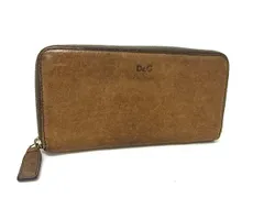 DOLCE＆GABBANA ドルチェ&ガッバーナ レザー ラウンドファスナー 長財布 ウォレット 札入れ 小銭入れ カード入れ ブラウン系 DP1041のサムネイル