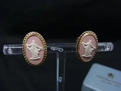 WEDGWOOD ウェッジウッド ジャスパー クリップ式 イヤリング アクセサリー レディース ピンク系×ゴールド系 DP1058のサムネイル