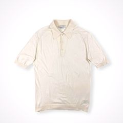 ジョンスメドレー CISIS ベージュ ポロシャツ ウールコットン L トープ