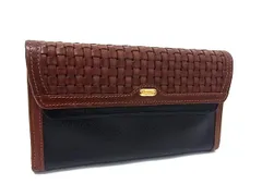 ■美品■ BALLY バリー レザー 二つ折り 長財布 ウォレット 小銭入れ 札入れ レディース メンズ ブラウン系×ブラック系 DP0917のサムネイル