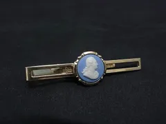 WEDGWOOD ウェッジウッド ジャスパー カメオ タイクリップ ネクタイピン ビジネス 紳士 メンズ ゴールド系×ブルー系 DP0766のサムネイル