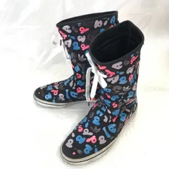 adidas/アディダス★HONEY BOOT W/ブーツ【24.5/黒/BLACK/総柄】Shoes◆WB82-9のサムネイル