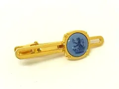 ■美品■ Royal Copenhagen ロイヤル コペンハーゲン ネクタイピン タイクリップ アクセサリー メンズ ブルー系×ゴールド系 DN9719のサムネイル