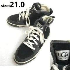 UGG australia/アグ★ハイカットスニーカー/スエード【US2/キッズ/21/ブラック】sneakers/Shoes/trainers◆B-137のサムネイル