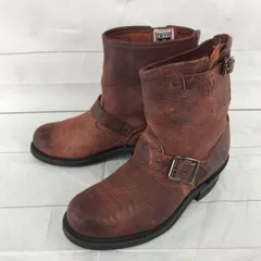 FRYE★本革エンジニアブーツ【23.0/茶】レディース/サイズ調整ベルト/オイルレジスタントソール/ショートブーツ◆H-06のサムネイル