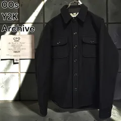 00s FIDELITY Y2K Archive CPO Jacket USA Black 肉厚 ウール メルトン タフ ミリタリー シャツ ジャケット イカリボタン フラップポケット 王道 クラシック アウター 高級感 上質 美品 希少  黒 Sサイズ相当のサムネイル