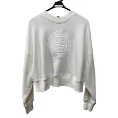 グッチ　GUCCI　パーカー　インタロッキングG　ホワイト　コットン　756869　＃Mサイズのサムネイル