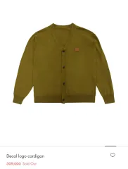 ADER ERROR アーダーエラー デカルカーディガン カーキ A2のサムネイル