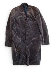 希少　00s　Y2K　ISSEY MIYAKE　イッセイミヤケ　フェード　ベロア　チェスターコート　黒タグ　ブラック系　サイズ3　アーカイブのサムネイル