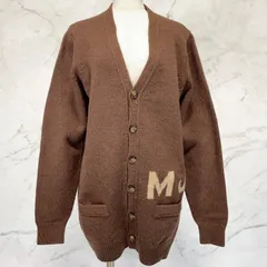 MARC JACOBS　マークジェイコブス　The Big Cardigan　ザ　ビッグ　カーディガン　ウール　ニット　カーディガン　長袖　MJロゴ　ブラウン　レディース　XSサイズのサムネイル