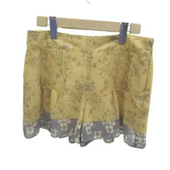 ジルスチュアート JILL STUART ショートパンツ M 黄 イエロー 花柄 レース装飾 /NP ■ECC006のサムネイル
