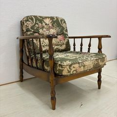 ✿昭和浪漫✿ レトロ ヴィンテージ1人掛けソファ 金華山✕無垢調アーム ✿昭和浪漫✿ レトロ ヴィンテージ1人掛けソファ 金華山✕無垢調アーム