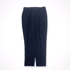 90s CLUB ROOM リネンスラックス ブラック 2プリーツ クラブルーム