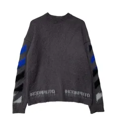 【中古品】 OFF-WHITE オフホワイト OMHA036E19B02024 DIAG BRUSHED MOHAIR CREWNECK SWEATER ダイアグ ブラッシュド モヘア クルーネック セーター 長袖 【142-260711-cs-03-izu】のサムネイル