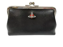 【管理番号-SK】Vivienne Westwood　ヴィヴィアンウエストウッド　ディアマンテ　ポーチ　小物入れ　がま口　ブラック　黒のサムネイル