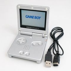 ゲームボーイアドバンス SP AGS-001 プラチナシルバー 充電ケーブル付 