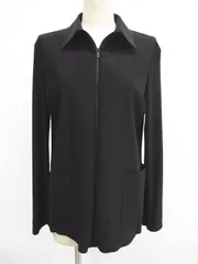 美品 Max Mara マックスマーラ ジャケット ジップアップ ストレッチ 黒 ブラック サイズM L0003-0711-2のサムネイル