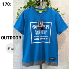 170・(メンズXS～S)■新品■Tシャツ■outdoor アウトドア■すそリブ・ブルーのサムネイル