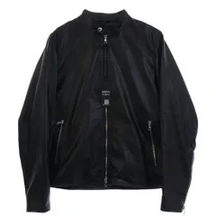 EMMETI エンメティ KELSO SP LAMB SKIN ケルソ ラムスキン レザー シングル ライダース ジャケット ブラック系 50【新古品】【未使用】【中古】のサムネイル