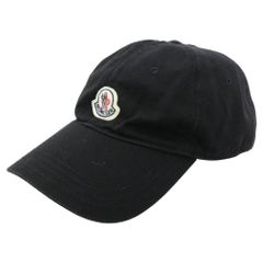 ✨超美品✨MONCLER キャップ ロゴワッペン トリコロール 浅め 黒