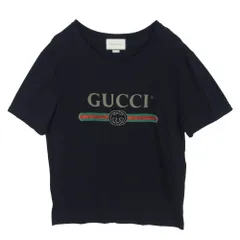 GUCCI グッチ 440103 X3F05 ロゴ ウォッシュド オーバーサイズ 半袖Tシャツ ブラック系 XL【美品】【中古】のサムネイル