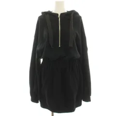 ダブルスタンダードクロージング ダブスタ DOUBLE STANDARD CLOTHING ESSENTIAL 21AW ウエストシェイプパーカー ワンピース ミニ 長袖 36 黒 ブラック 2508-000-214 /HN13のサムネイル