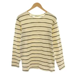 ウエアハウス WAREHOUSE Tシャツ 38 ベージュ 緑色 グリーン ボーダー柄 長袖 /LP22のサムネイル