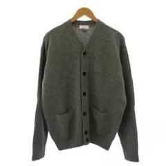 サルヴァトーレフェラガモ Salvatore Ferragamo ニット カーディガン 長袖 Vネック エルボーパッチ ウール L グレー /BM18のサムネイル