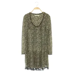 フランシュリッペ franche lippee 花柄ワンピース チュニック 長袖 レース M ブラック /MY ■OSのサムネイル