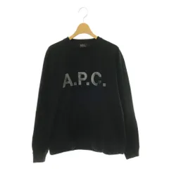 アーペーセー A.P.C. 25SS 別注 ロゴプリント 裏毛ロングスリーブシャツ カットソー XS 黒 グレー /CX ■OSのサムネイル