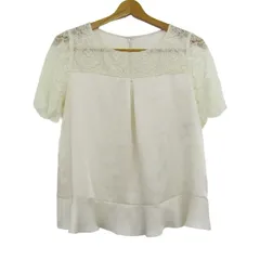 トゥービーシック ブラウス シャツ トップス レース 半袖 レディース 40サイズ ホワイト TO BE CHIC 【中古】のサムネイル