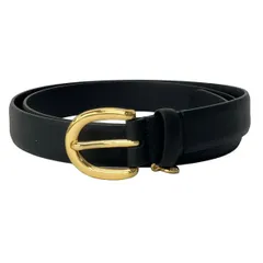 RalphLauren(ラルフローレン) ベルト B25 L美品  - 黒×ゴールド LAUREN レザーのサムネイル