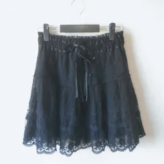 レストローズ LEST ROSE スカート 2 総 チュール 刺繍 入り レディース リボン 春 夏 黒のサムネイル
