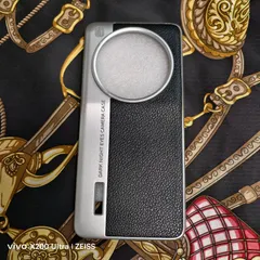 Xiaomi 13 Ultra 高品質レザー調ハードケース シルバー&ブラック 軽量 新品のサムネイル