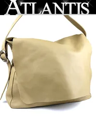 CHROME HEARTS 新宿店 クロムハーツ インボイス付き クラシック メッセンジャー ショルダー バッグ レザー メンズ シルバー SV925 ベージュ系 31585のサムネイル