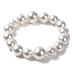 【桂由美プロデュース】 パール ブレスレット 大粒 10mm 12mm 14mm 人気 レディース 着脱 簡単 冠婚葬祭 おしゃれ 日本製のサムネイル