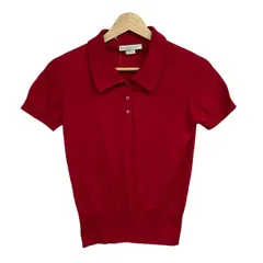 JOHN SMEDLEY(ジョンスメドレー) 半袖ポロシャツ サイズS レディース - レッド ニットのサムネイル
