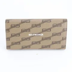 美品 バレンシアガ BBモノグラム フラップ ウォレット 650874 レザー 長財布 ブランド メンズ レディース RWM DY39-8【中古】のサムネイル