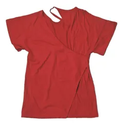 EARIH アーリ 日本製 asymmetry T アシンメトリーTシャツ CB1005 フリー レッド 半袖 トップス lc29356のサムネイル