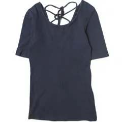 R JUBILEE アール ジュビリー 日本製 Back Lace-Up Tee バックレースアップTシャツ RJ19039027 M NAVY 半袖 トップス g17780のサムネイル